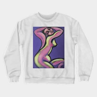 Purple And Yellow Figure Crewneck Sweatshirt